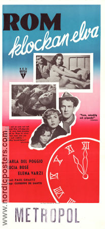 Roma ore 11 1952 movie poster Lucia Bose Carla Del Poggio Maria Grazia Francia Giuseppe De Santis