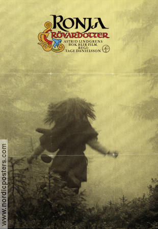 Ronja Robbersdaughter 1984 movie poster Hanna Zetterberg Börje Ahlstedt Lena Nyman Allan Edwall Tage Danielsson Writer: Astrid Lindgren