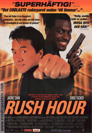 Rush Hour 1998 movie poster Jackie Chan Chris Tucker Ken Leung Brett Ratner Guns weapons