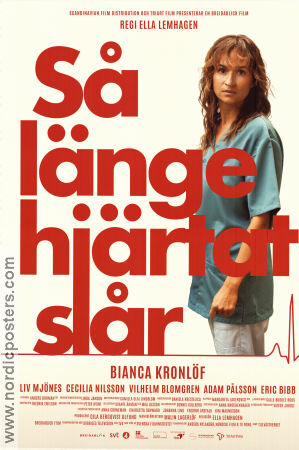 Så länge hjärtat slår 2024 movie poster Bianca Kronlöf Liv Mjönes Cecilia Nilsson Ella Lemhagen