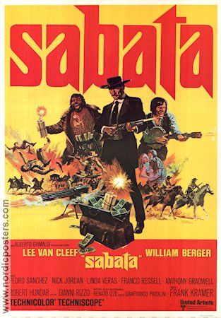 Sabata 1969 movie poster Lee Van Cleef William Berger