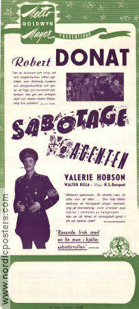 The Adventures of Tartu 1943 movie poster Robert Donat Valerie Hobson Walter Rilla Harold S Bucquet Find more: Nazi