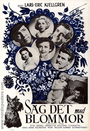 Säg det med blommor 1951 movie poster Stig Järrel Annalisa Ericson