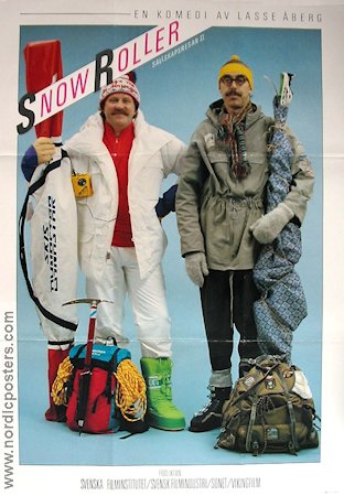 Sällskapsresan 2 Snowroller 1985 movie poster Jon Skolmen Cecilia Walton Eva Millberg Lasse Åberg Winter sports Travel
