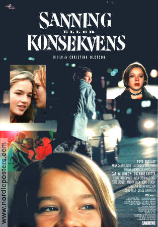 Sanning eller konsekvens 1997 movie poster Tove Edfeldt Anna Gabrielsson Suzanne Reuter Christina Olofson
