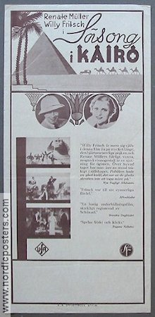 Säsong i Kairo 1934 movie poster Renate Müller Willy Fritsch