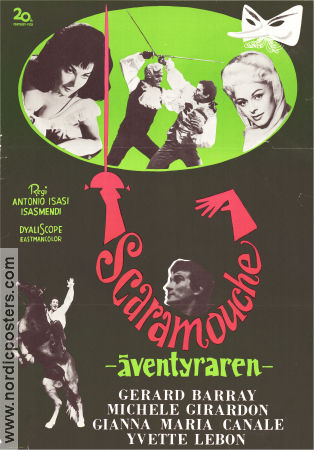 La mascara de Scaramouche 1963 movie poster Gerard Barray Michele Girardon Gianna Maria Antonio Isasi-Isasmendi