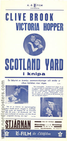 Scotland Yard Commands 1936 movie poster Clive Brook Victoria Hopper Nora Swinburne James Flood