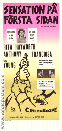 The Story on Page One 1959 movie poster Rita Hayworth Anthony Franciosa Gig Young Clifford Odets