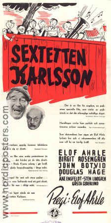 Sextetten Karlsson 1945 movie poster John Botvid Birgit Rosengren Elof Ahrle Kids