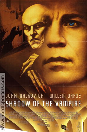 Shadow of the Vampire 2000 movie poster John Malkovich Willem Dafoe E Elias Merhige Find more: Nosferatu
