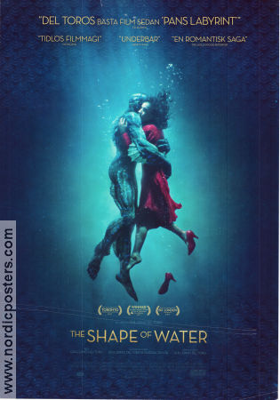 The Shape of Water 2017 movie poster Sally Hawkins Michael Shannon Richard Jenkins Guillermo del Toro