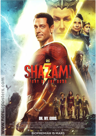 Shazam! Fury of the Gods 2023 movie poster Zachary Levi Asher Angel Jack Dylan Grazer David F Sandberg Find more: DC Comics