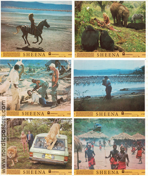 Sheena 1984 lobby card set Tanya Roberts Ted Wass Donovan Scott John Guillermin Find more: Africa