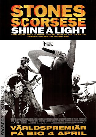 Shine a Light 2008 movie poster Rolling Stones Mick Jagger Keith Richards Martin Scorsese Rock and pop Documentaries
