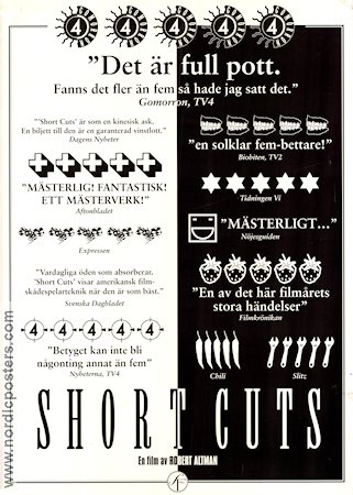 Short Cuts 1993 poster Andie MacDowell Robert Altman