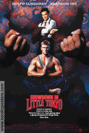 Showdown in Little Tokyo 1992 movie poster Dolph Lundgren Brandon Lee Martial arts