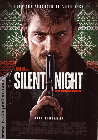 Silent Night 2023 movie poster Joel Kinnaman Kid Cudi Harold Torres John Woo