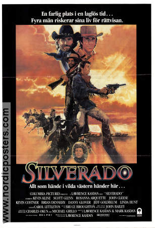 Silverado 1985 poster Kevin Kline Lawrence Kasdan