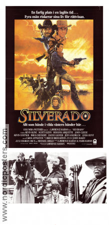Silverado 1985 movie poster Kevin Kline Scott Glenn John Cleese Rosanna Arquette Lawrence Kasdan