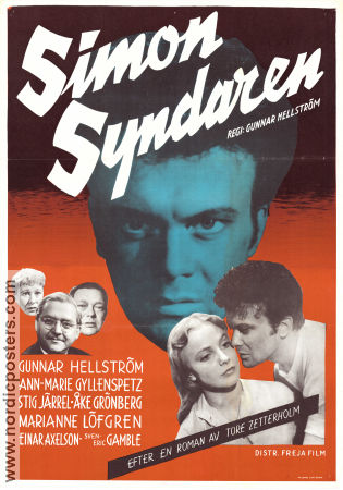 Simon syndaren 1954 movie poster Ann-Marie Gyllenspetz Stig Järrel Sven-Eric Gamble Gunnar Hellström