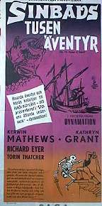 The 7th Voyage of Sinbad 1959 movie poster Kerwin Mathews Adventure and matine
