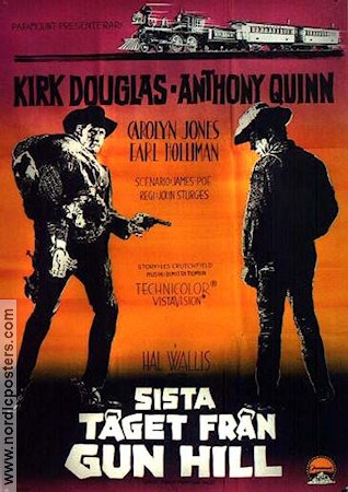 Last Train From Gun Hill 1959 movie poster Kirk Douglas Anthony Quinn Carolyn Jones John Sturges