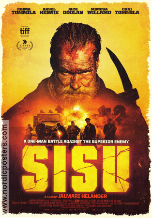 Sisu 2022 movie poster Jorma Tommila Aksel Hennie Jack Doolan Jalmari Helander Finland