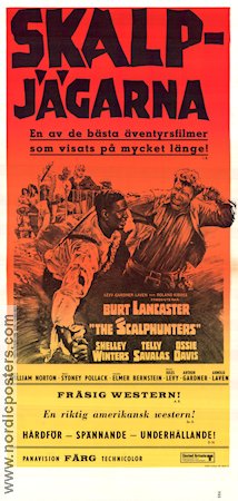 The Scalphunters 1968 movie poster Burt Lancaster Shelley Winters Telly Savalas Sydney Pollack