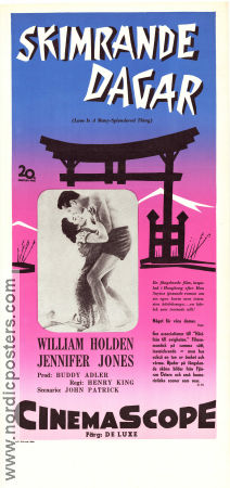 Love is a Many Splendored Thing 1955 movie poster William Holden Jennifer Jones Torin Thatcher Henry King Asia Romance