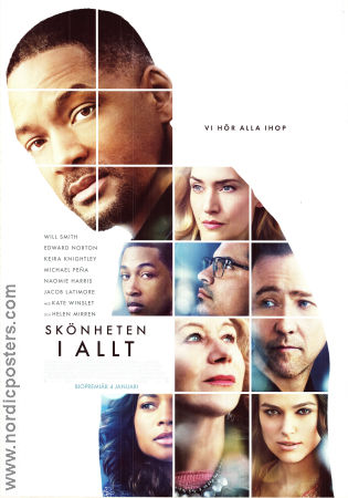 Collateral Beauty 2016 movie poster Will Smith Edward Norton Kate Winslet David Frankel