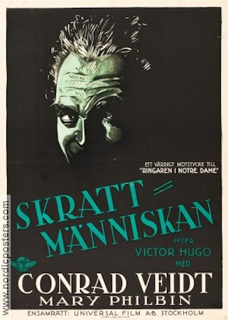 The Man Who Laughs 1928 movie poster Conrad Veidt Writer: Victor Hugo