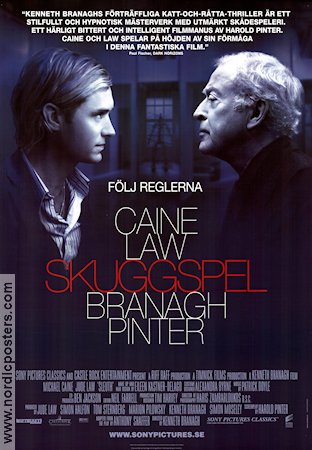 Sleuth 2007 movie poster Michael Caine Jude Law Harold Pinter Kenneth Branagh