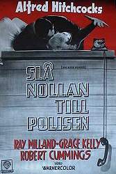 Dial M for Murder 1954 movie poster Ray Milland Grace Kelly Robert Cummings Alfred Hitchcock Police and thieves