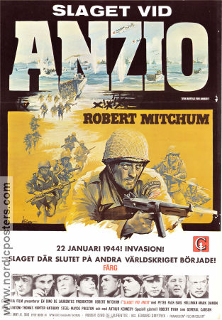 Lo sbarco di Anzio 1967 poster Robert Mitchum Edward Dmytryk