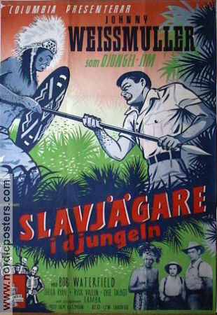 Jungle Manhunt 1951 movie poster Johnny Weissmuller Robert Waterfield Sheila Ryan Lew Landers Adventure and matine From comics