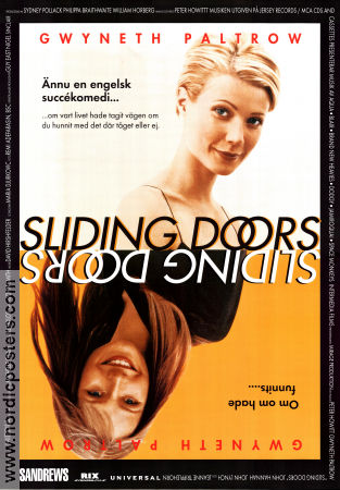 Sliding Doors 1998 poster Gwyneth Paltrow Peter Howitt