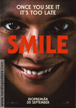 Smile 2022 movie poster Sosie Bacon Jessie T Usher Kyle Gallner Parker Finn