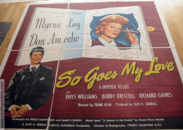 So Goes My Love 1946 poster Myrna Loy Frank Ryan