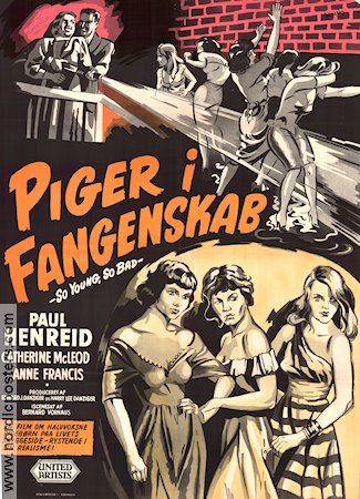 So Young So Bad 1950 movie poster Paul Henreid Ladies
