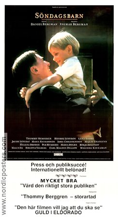 Sunday´s Children 1992 movie poster Henrik Linnros Thommy Berggren Lena Endre Daniel Bergman Writer: Ingmar Bergman Kids