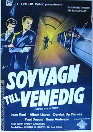 Sleeping Car to Trieste 1948 movie poster Jean Kent Trains