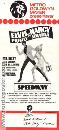 Speedway 1968 movie poster Elvis Presley Nancy Sinatra Bill Bixby Norman Taurog Dance