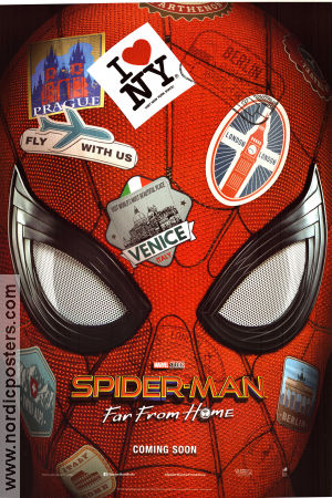 Spider-Man: Far From Home 2019 movie poster Tom Holland Samuel L Jackson Jake Gyllenhaal Jon Watts Find more: Marvel