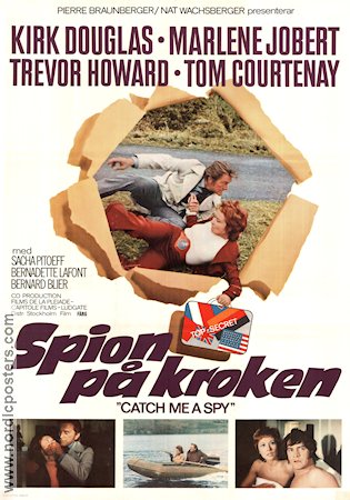Catch Me a Spy 1971 movie poster Kirk Douglas Marlene Jobert Trevor Hopward Dick Clement Agents
