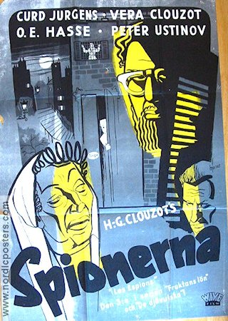 Les Espions 1957 movie poster Curd Jürgens Henri-Georges Clouzot