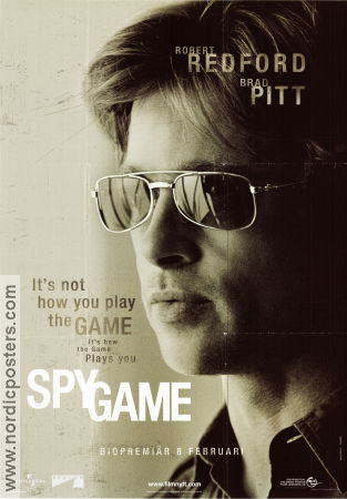 Spy Game 2001 movie poster Brad Pitt Tony Scott Glasses