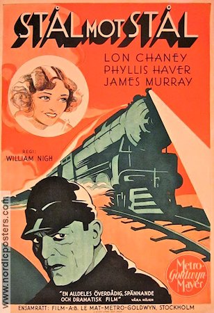 Thunder 1929 movie poster Lon Chaney Phyllis Haver William Nigh Trains