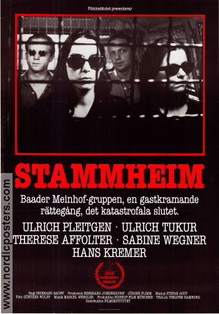 Stammheim Die Baader-Meinhof-Gruppe vor Gericht 1986 movie poster Ulrich Tukur Hans Kremer Therese Affolter Reinhard Hauff
