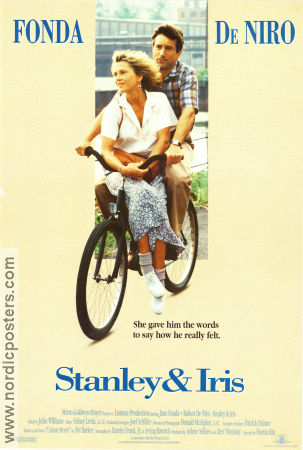 Stanley and Iris 1990 movie poster Jane Fonda Robert De Niro Swoosie Kurtz Martin Ritt Bikes